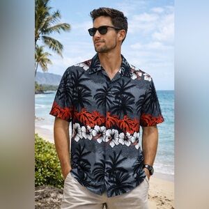 Hawaiian Button Down Shirt‎